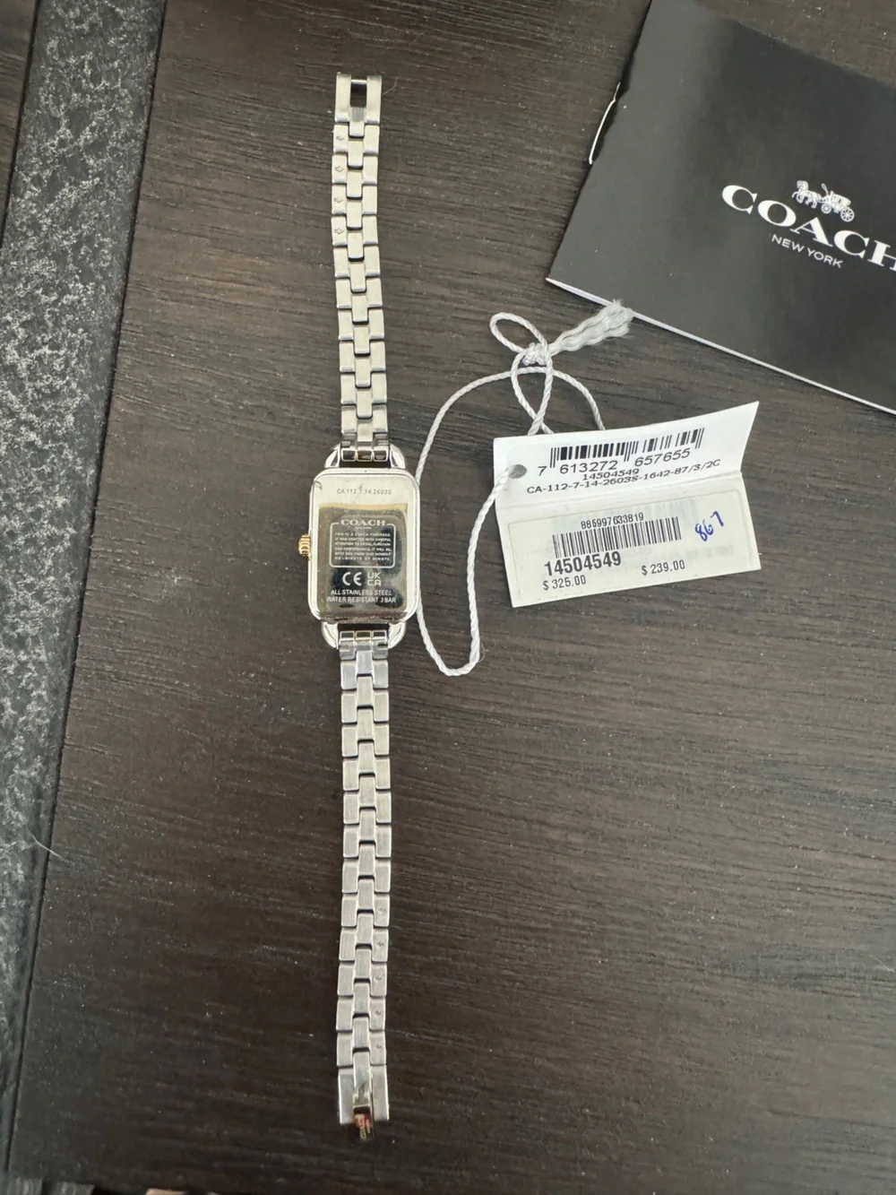 COACH Two-Tone Crystal Bezel Women's Bracelet Watch - Silver & Gold